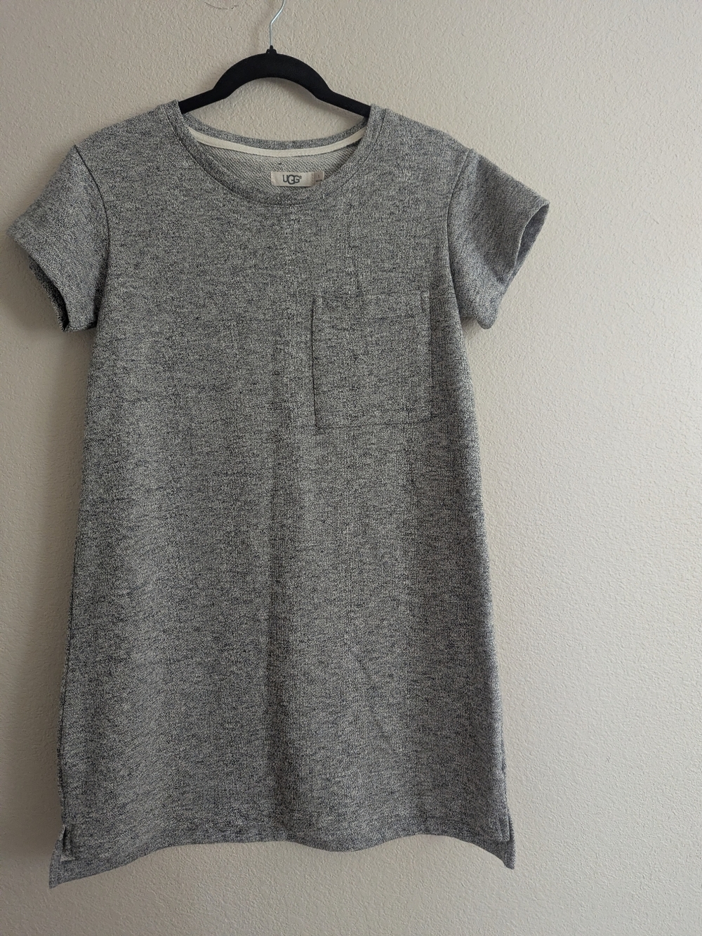 UGG Gray Knit Short-Sleeve Pocket Dress